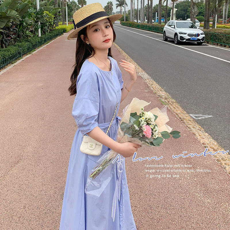 ！档口主推！贝壳扣双口袋连衣裙ZB096-D11P105K158,女装连衣裙,西子
