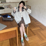 【新款】高品质拼色风衣096-2512P145K198，女装短外套，西子