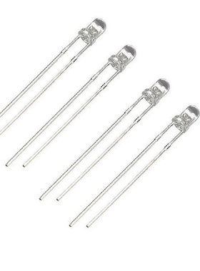 厂家直供3mm插件DIP透明发光二极管540-545nm波长绿色LED发射管