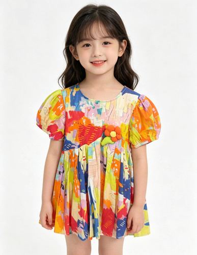 2026夏季新款儿童刺绣连衣裙