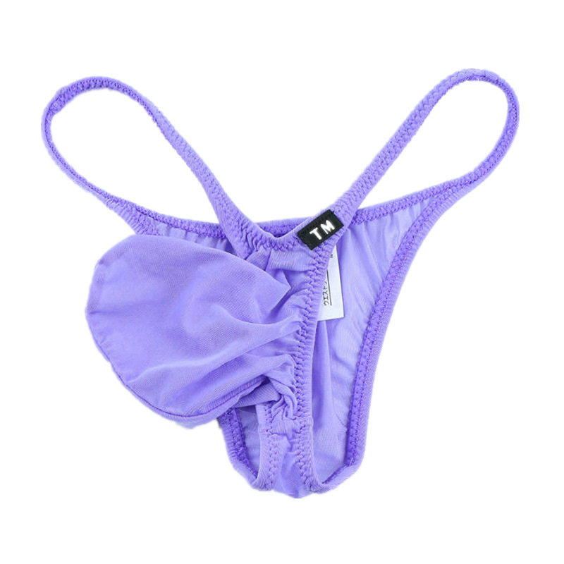 超薄透明冰丝半包臀丁字裤男低腰象鼻囊袋性感细带男士小三角裤,女士内衣/男士内衣/家居服,男丁字裤,淘宝优惠券,粉丝福利购,淘宝优惠卷