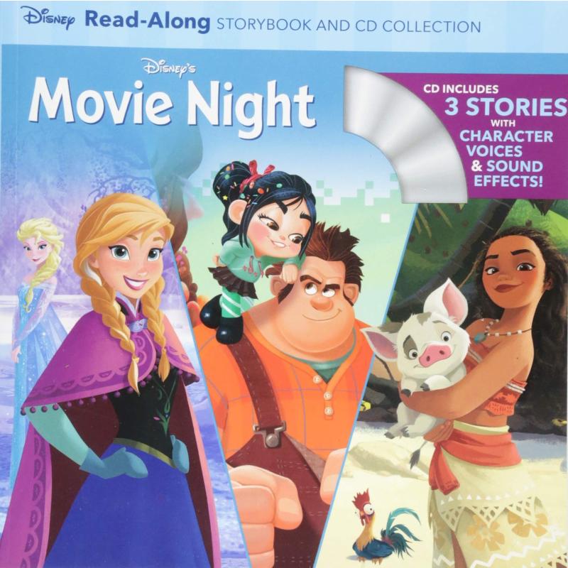 【新华文轩】Disney’s Movie Night Read-Along Storybook and CD Collection: 3-In-1 Feature Animation Bind-Up-封面