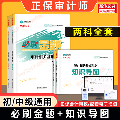 正保备考2025年审计师考试必刷金题+知识导图考点初级中级练习题库审计专业技术资格理论与实务相关基础知识 可搭教材历年真题试卷