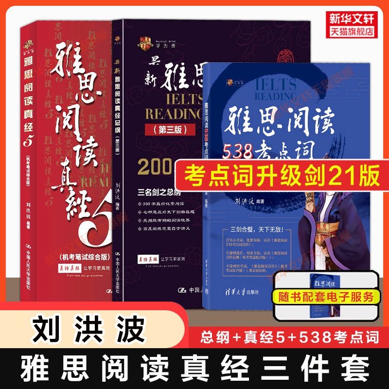 剑21【刘洪波三件套】雅思阅读考点词538真经5总纲 学为贵ielts考试阅读专项训练单词书词汇同义替换教材学习资料可搭剑桥真题剑雅图片