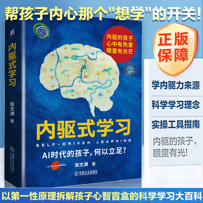 【新华文轩】内驱式学习 张文渊 AI时代的孩子 何以立足 青少年AI学习 正版书籍 新华书店旗舰店文轩官网 机械工业出版社
