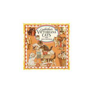 维多利亚风猫咪插画挂历2026CYNTHIA HART’S VICTORIANA CATS MINI WALL CALENDAR 2026原版引进