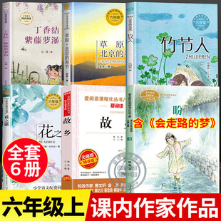 六年級上冊必讀課外書正版 課內作家作品會走路 夢鐵凝花之歌草原北京 春節故鄉魯迅紫藤蘿瀑布丁香結竹節人細雨下點碎落花聲 推薦
