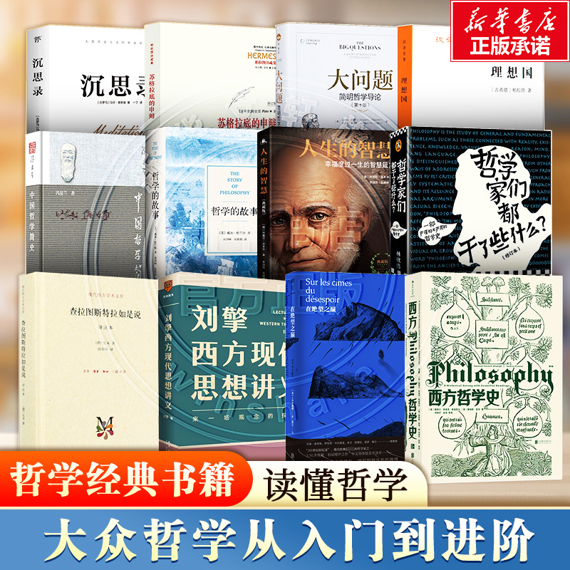单本任选 哲学经典书籍14册 刘擎西方现代思想讲义大问题苏格拉底的申辩中国哲学简史沉思录理想国查拉图斯特拉如是说西方哲学史