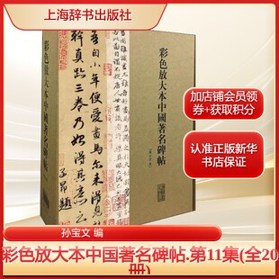 編藝術毛筆書法上海辭書出版 彩色放大本中國著名碑帖.第11集 全20冊 孫寶文 書籍 社新華文軒旗艦店正版