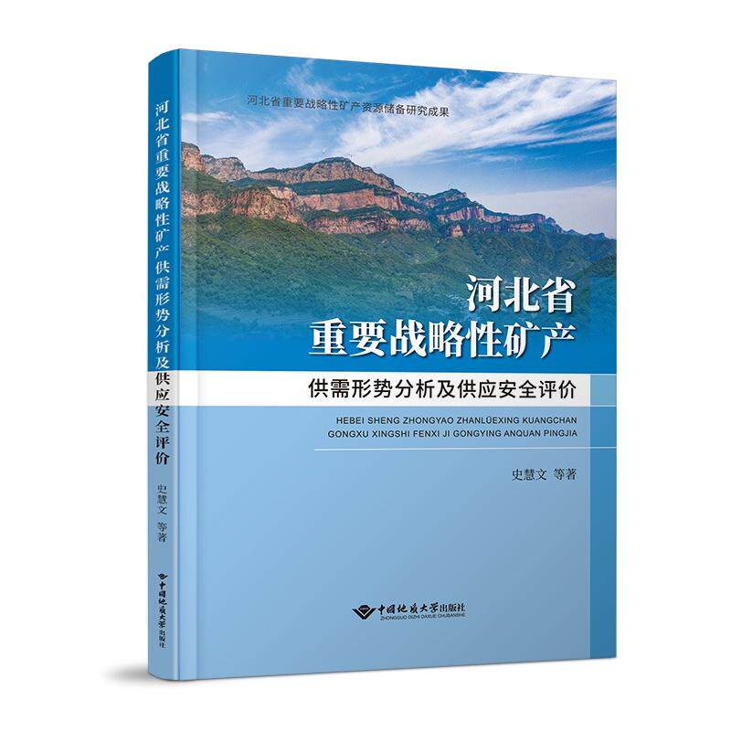 河北省重要战略性矿产供需形势分析及供应安全评价 史慧文 等 正版书籍 新华书店旗舰店文轩官网 中国地质大学出版社