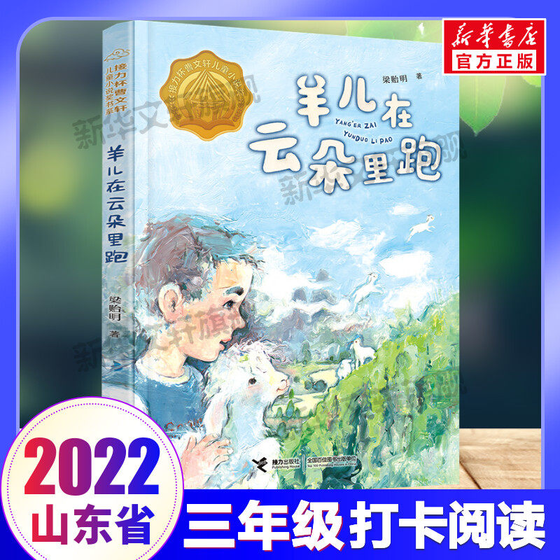 羊儿在云朵里跑 山东暑假三年级推荐阅读书目 接力杯曹文轩儿童小说奖书系 儿童文学读物一二三四五六年级小学生课外阅读书籍正版