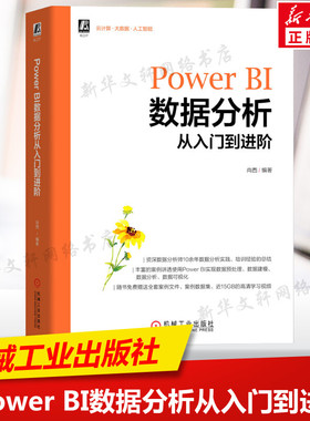 Power BI数据分析从入门到进阶 尚西 Power BI数据分析数据可视化 Power BI数据预处理数据建模 Power BI数据分析实战案例书籍正版