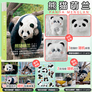赠胸针+海报+贴纸+明信片*4】熊猫萌兰书 蒋林著知名熊猫摄影博主巴顿洛洛萌兰生动照 鲜活成长记录熊猫科普北动熊猫图鉴熊猫花花