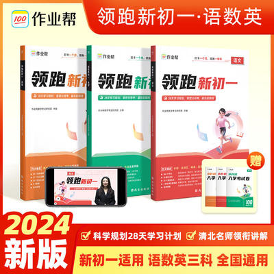 2025版作业帮小学专项领跑新初一语文+数学+英语作业帮小升初毕业总复习升学夺冠知识大盘点新初一分班模拟考试提升小学升初中