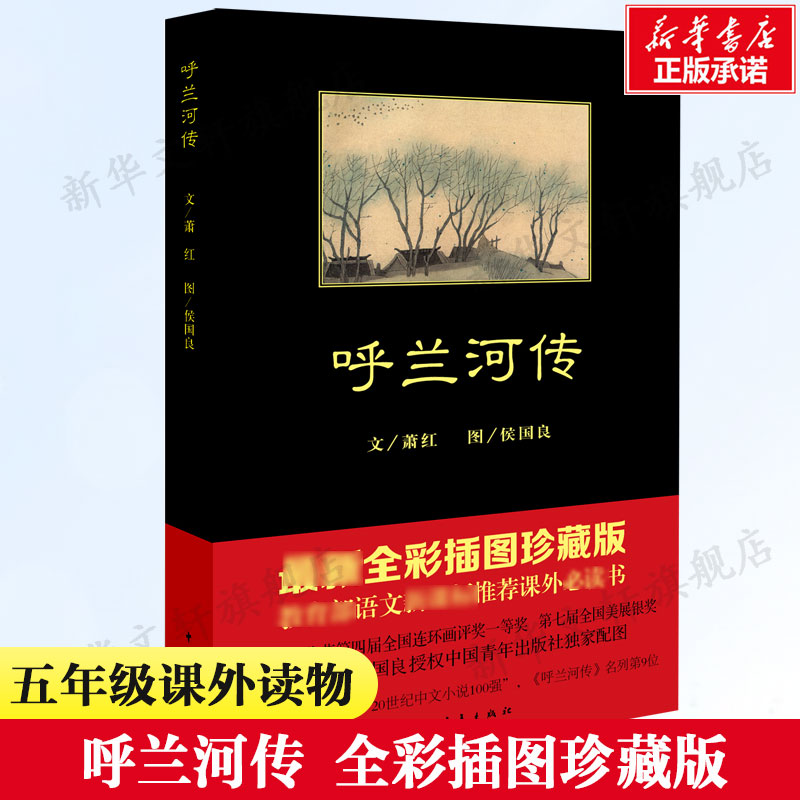 呼兰河传萧红著充满童心诗趣和灵感的回忆式长篇小说世界名著青少年儿童文学读物现当代文学书籍畅销书排行榜中国青年出版社-封面