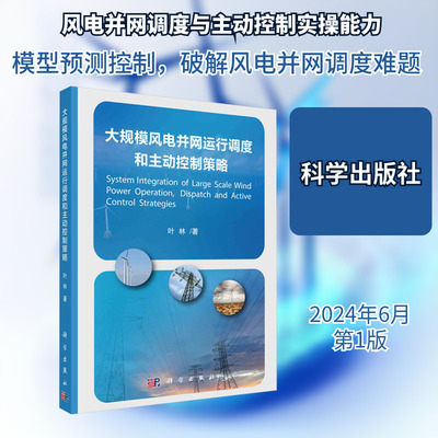 大规模风电并网运行调度和主动控制策略 叶林 正版书籍 新华书店旗舰店文轩官网 科学出版社