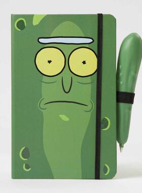 瑞克和莫蒂酸黄瓜手册 Rick and Morty: Pickle Rick Hardcover Ruled Journal with Pen 英文版原著青少年经典读物进口原版正版书