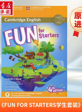 新华文轩】FUN FOR STARTERS Movers Flyers 学生套装 剑桥少儿英语剑桥YLE官方一二三级备考教材正版书籍新华书店旗舰店文轩官网