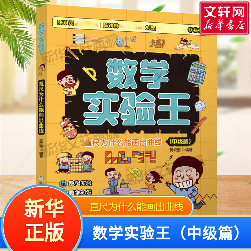数学实验王 直尺为什么能画出曲线(中级篇)趣味科学数学实验思维训练游戏书一二三四五六年级小学生课外阅读书籍写给孩子的科普书