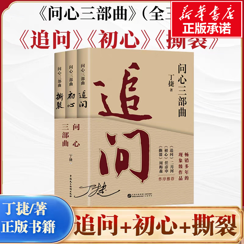 新版全三册问心三部曲 追问+初心+撕裂丁捷著反腐警示录反腐纪实 二月河、任彦申、周梅森等名家作序推荐纪实文学