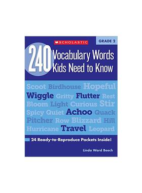 二年级孩子需要知道的240个单词 240 Vocabulary Words Kids Need to Know: Grade 2: 24 Ready-To-Reproduce Packets Inside! 进