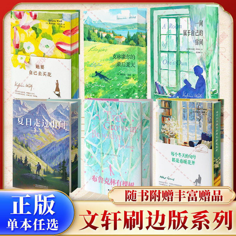 【刷边版任选】每个冬天的句号都是春暖花开/布鲁克林有棵树/她要自己去买花/克林索尔的最后夏天/窄门/局外人/荒原狼 外国小说书