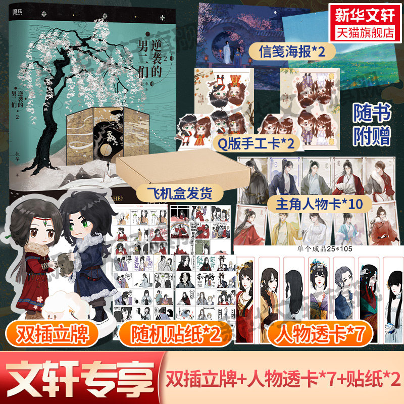 赠双插立牌 透卡*7 贴纸*2 随书赠品】逆袭的男二们2 扶华著 原名 女