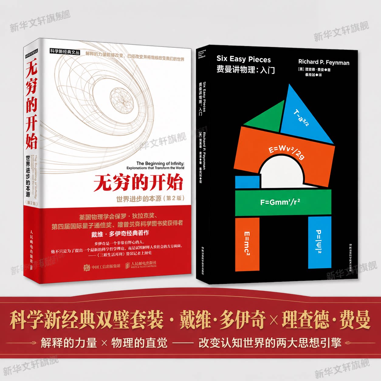 套装2册 费曼讲物理入门+ 无穷的开始 物理学基础入门和量子物理学揭示人类文明之光及万物进化的奥秘探索平行宇宙