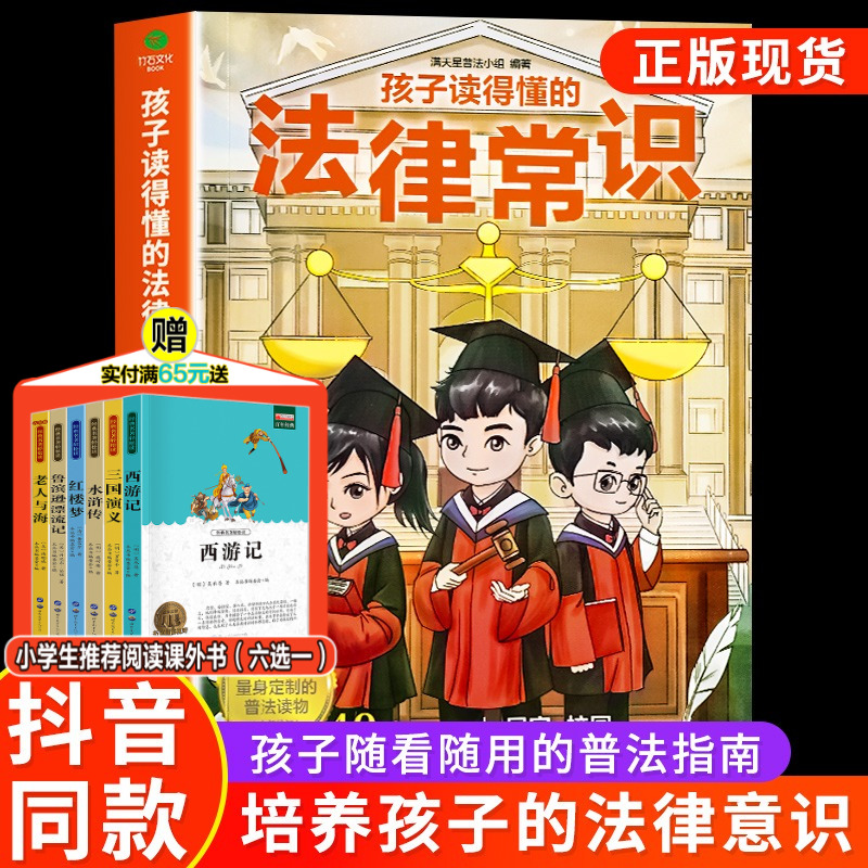 孩子读得懂的法律常识 正版一本儿童法律启蒙给孩子的第一本法律启蒙书 青少年常识普及校园暴力家庭安全教育书中小学生阅读课外书