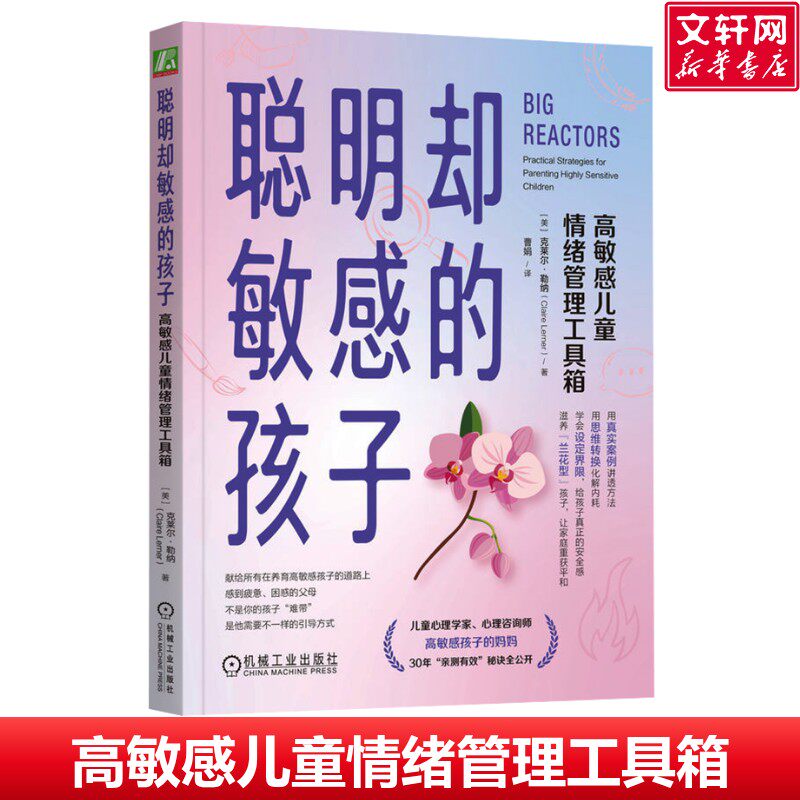 聪明却敏感的孩子：高敏感儿童情绪管理工具箱 克莱尔 勒纳 儿童发展 家长 养育 火山型 情绪 敏锐 共情力 ADHD 自闭 心理学书籍