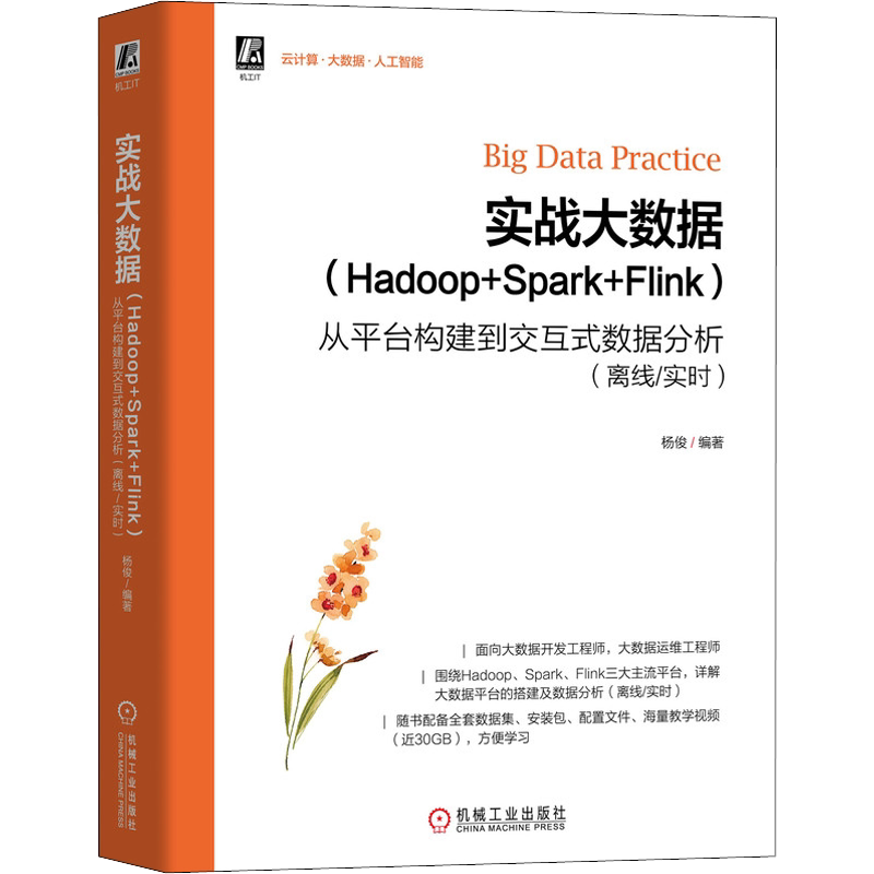 实战大数据(Hadoop+Spark+Flink) 从平台构建到交互式数据分析(离线/实时) 大数据工程师开发手册 机械工业出版社 新华正版书籍