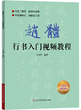 赵体行书入门视频教程 王丙申 毛笔书法基本笔画偏旁部首间架结构 赵孟頫书法软毛笔字帖 练字临摹易上手小白初学新手自学入门教程