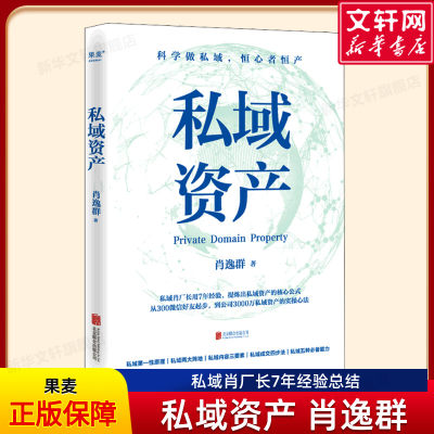 私域资产 肖逸群  私域肖厂长7年经验提炼的私域资产核心公式 一步步帮你打造私域资产 北京联合出版公司