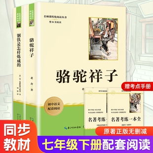 配套人教版骆驼祥子和钢铁是怎样炼成的是怎样海底两万里正版原著非人民教育出版社老舍七年级下必阅读课外书初中生语文完整版红岩