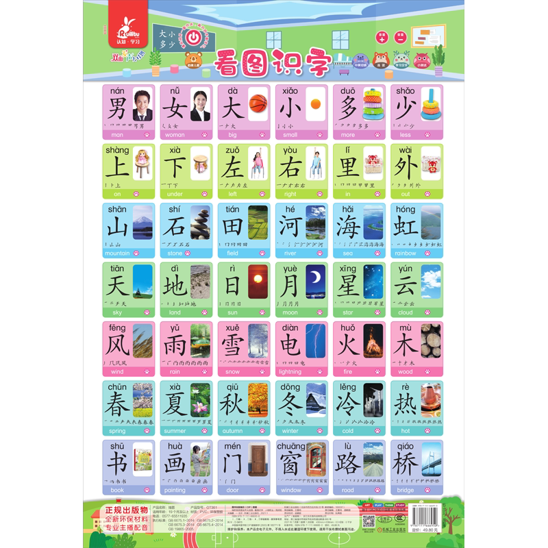 【新华文轩】瑞莉兔双面发声大挂图 看图识字 人物职业 正版书籍 新华书店旗舰店文轩官网 机械工业出版社