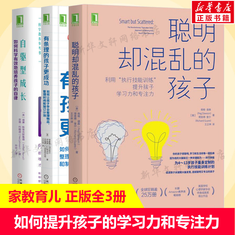 套装3册 自驱型成长+有条理的孩子更成功+ 聪明却混乱的孩子 如何科学有效地培养孩子自律促进关键期大脑发育 儿童教育书籍 正版 书籍/杂志/报纸 家庭教育 原图主图