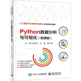 【新华文轩】Python数据分析与可视化(微课版) 谢志明,石慧,蔡少霖 正版书籍 新华书店旗舰店文轩官网 电子工业出版社