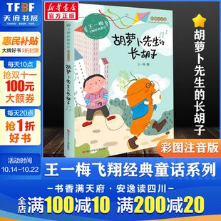长胡子 阅读书籍老师儿童文学带拼音童话故事书正版 彩图注音版 童话系列小学生一二三年级课外书推荐 书 王一梅飞翔经典 胡萝卜先生