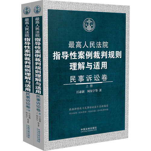 最高人民法院指导性案例裁判规则理解与适用 民事诉讼卷(全2册) 江必新 等 中国法制出版社 正版书籍 新华书店旗舰店文轩官网