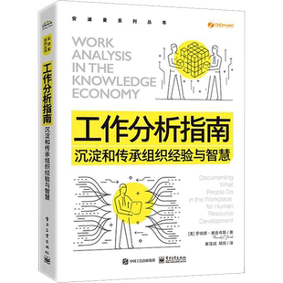 工作分析指南：沉淀和传承组织经验与智慧 罗纳德 人力资源开发与工作分析 绩效管理 培训设计 能力测评及开发 电子工业出版社
