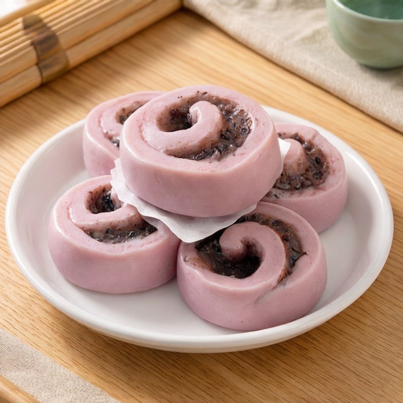 10大个芋泥紫米花卷800g健康早餐面点馒头速冻方便食品半成品蒸煮