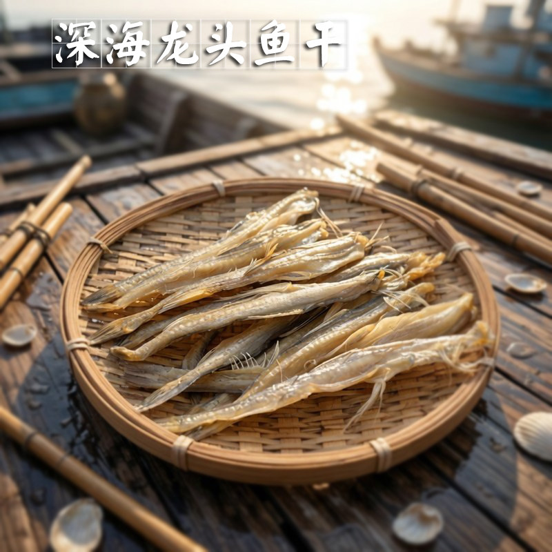 舟山特产淡干龙头鱼干500g龙头烤九肚鱼虾潺豆腐鱼干无刺海鲜干货