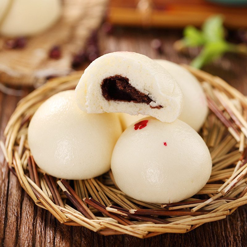 约24个豆沙包925g速冻面食红豆包营养早餐半成品包子馒头广式点心