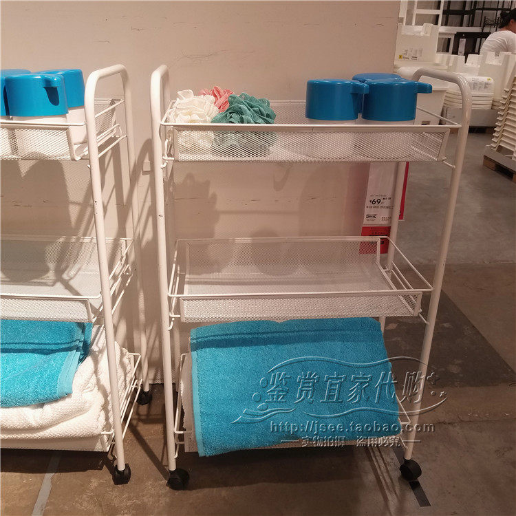 鉴赏宜家 IKEA 霍纳文 浴室推车(26x48x77cm 白色)国内代购