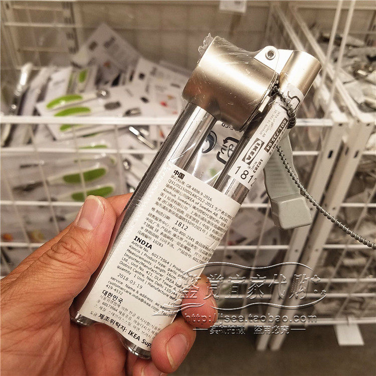 宜家正品康吉思压蒜器不锈钢蒜蓉器捣蒜器蒜泥器(原装塑封)