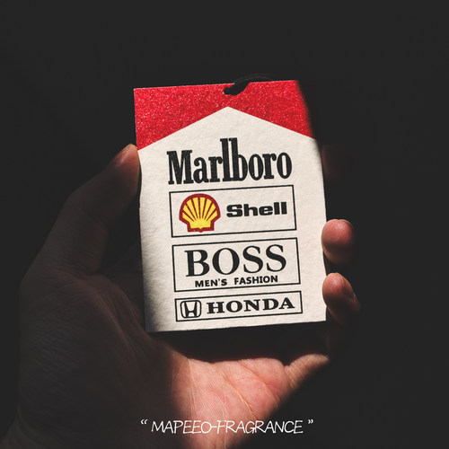 美式复古F1赛事联名香片万宝路壳牌BOSS车载香薰汽车后视镜除异味