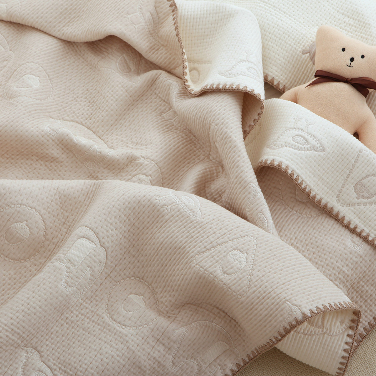 한국  담요 가을 겨울  ??다기능 담요 피부 친화적 인 유치원 면 시트 어린이 시트 침대