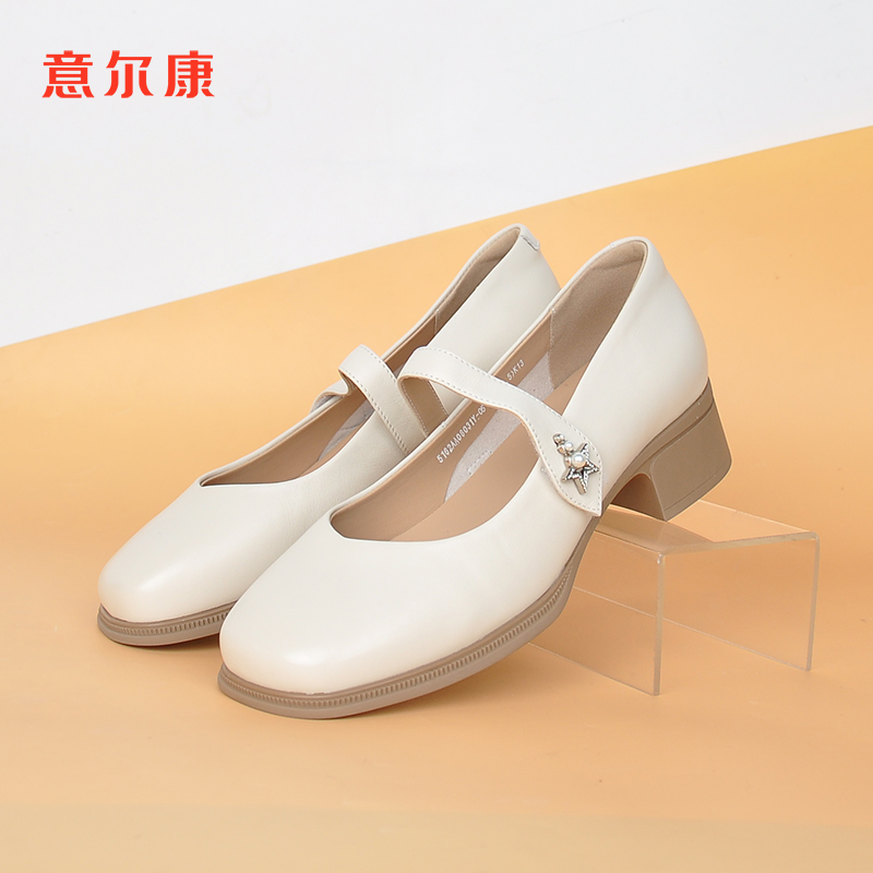 意尔康中年妈妈中跟玛丽珍鞋