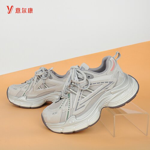 意尔康2026新款女鞋春季厚底潮流透气休闲鞋子老爹鞋6182ZD48692Y