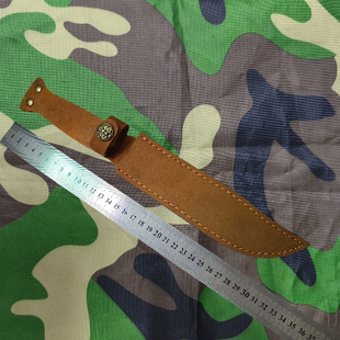 刀套牛皮刀套通用款刀鞘保护直刀套适合刃长18cm刀套卡巴1217用